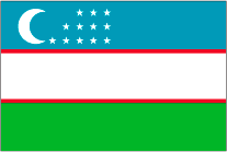 ウズベキスタンの国旗です