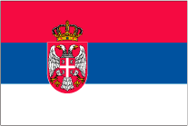 セルビアの国旗です