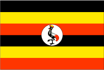 ウガンダの国旗です
