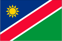 Namibiaの国旗です