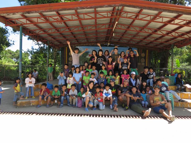 子供達と一緒に