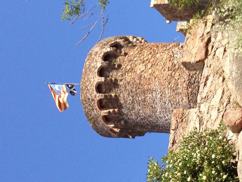 Tossa de Mar Castle and Estelada Flag