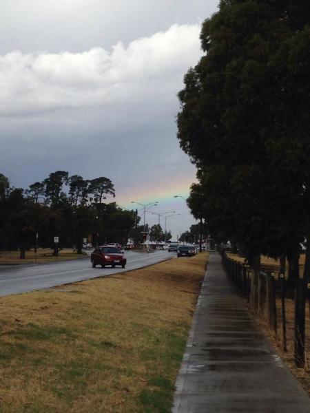 RMIT Bundoora西キャンパス横の道路