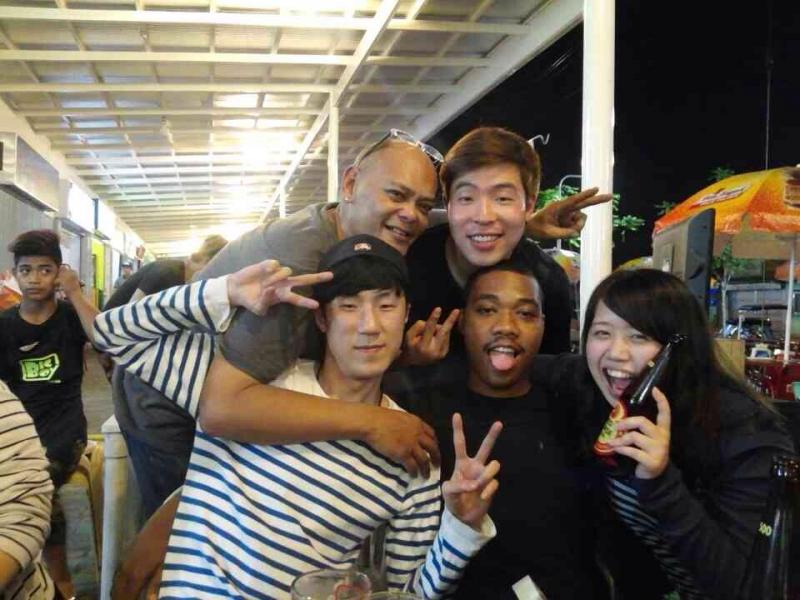 学校の近くの屋台