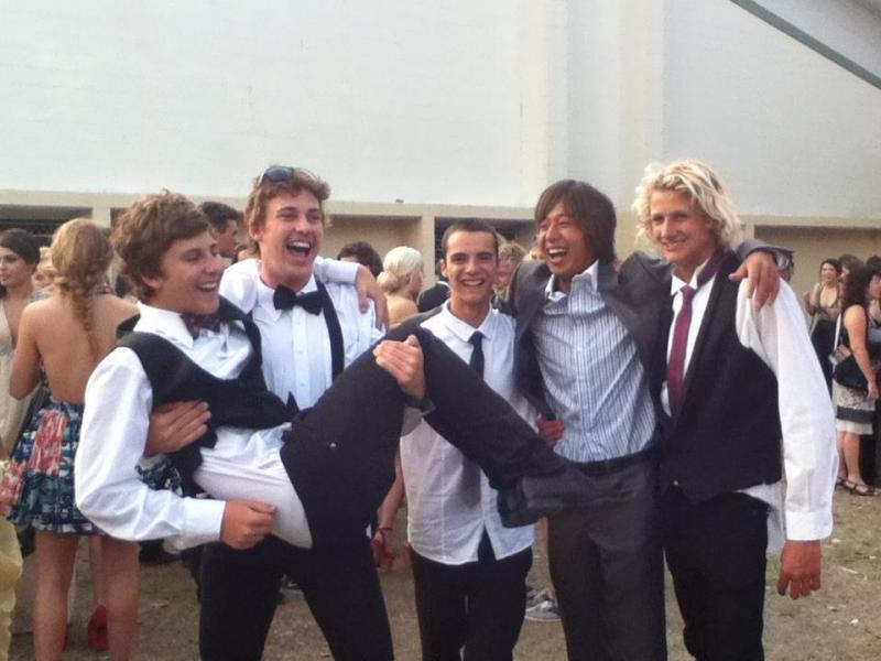 at graduation ceremony