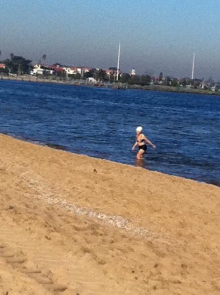 街の近くにビーチ